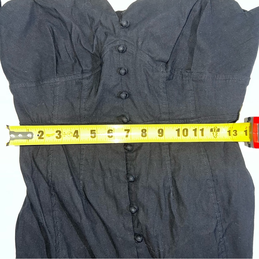 Anthropologie Womens Midi Dress Size 6 Black Preppy Party Celebration Front Slit - Picture 11 of 14